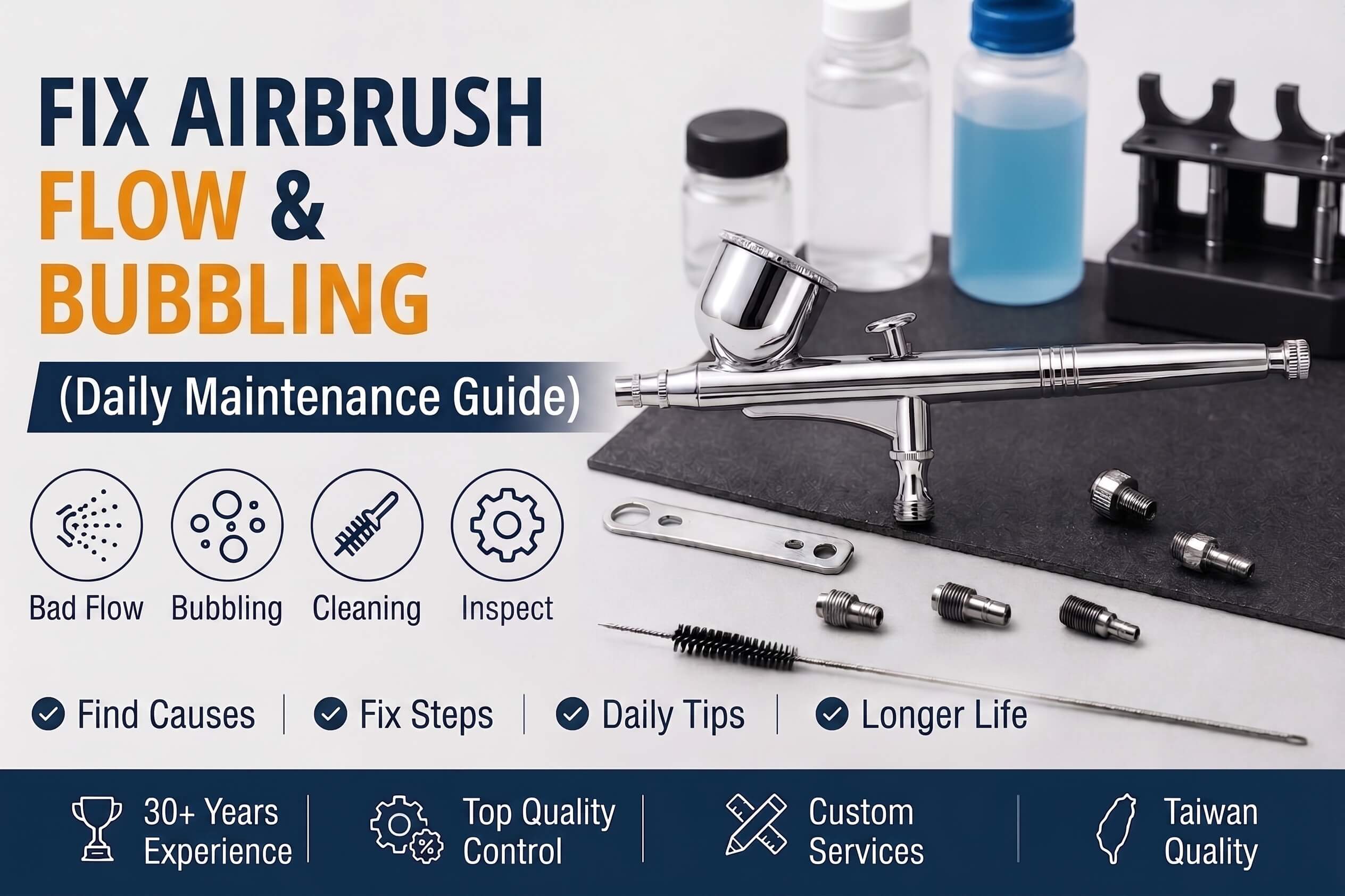 Fix airbrush flow & bubbling